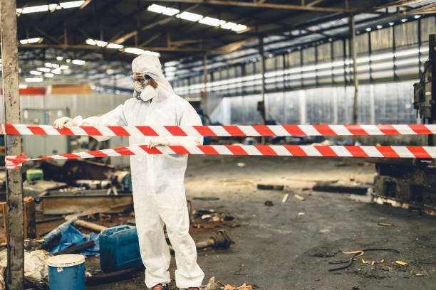 Professional Biohazard Cleanup technician working in Sykesville, MD